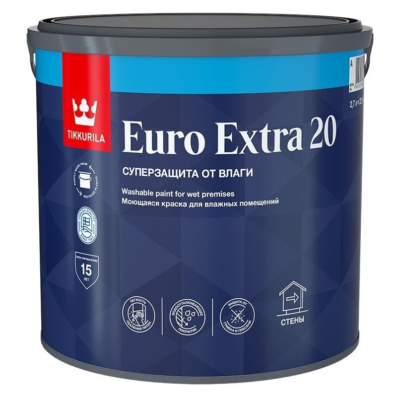 Краска для влажных помещений EURO EXTRA-20 п/мат