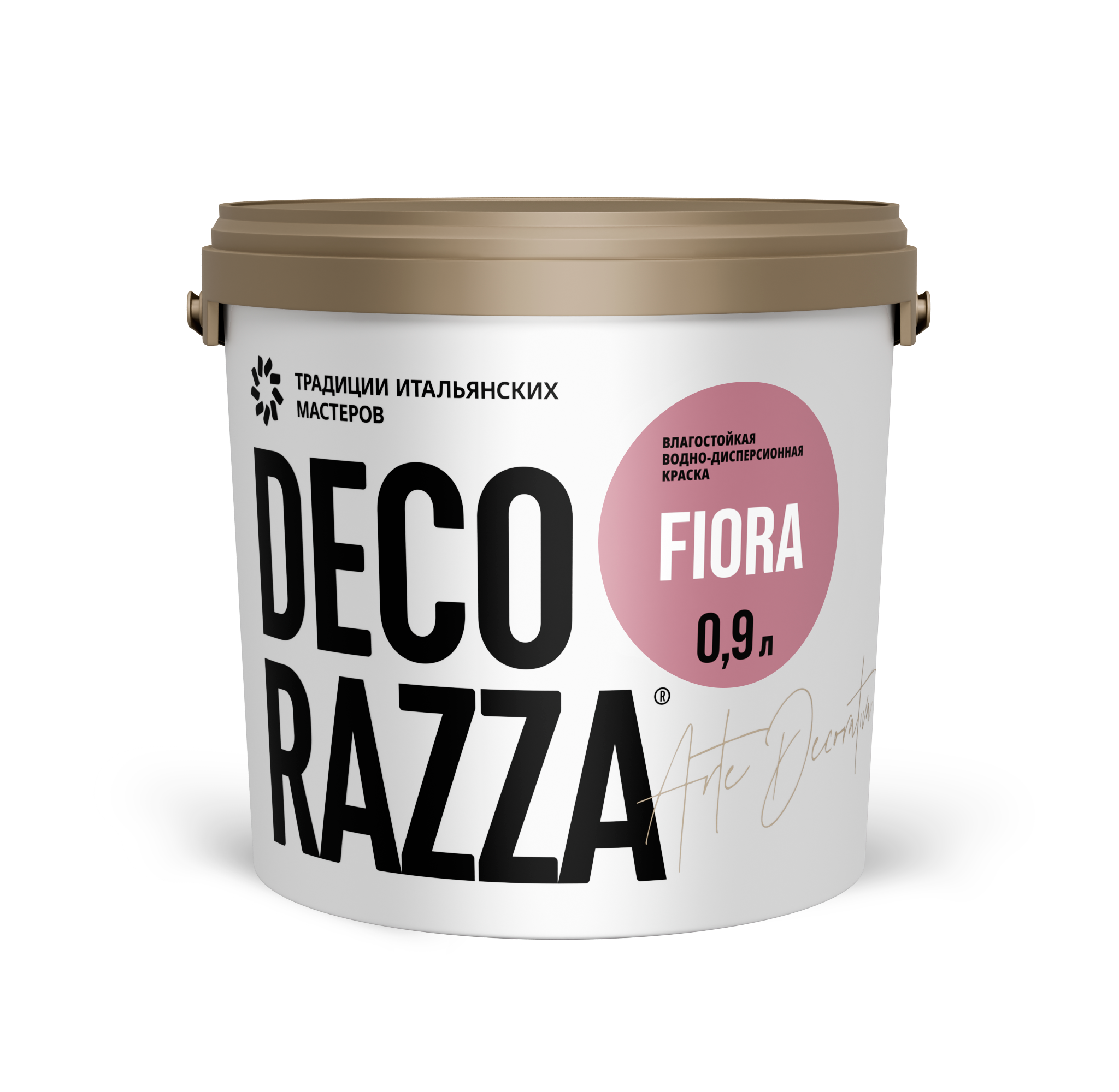 Влагостойкая интерьерная краска FIORA Decorazza, цвет, фасовка 2,7 л: для внутренних работ, для стен и потолков