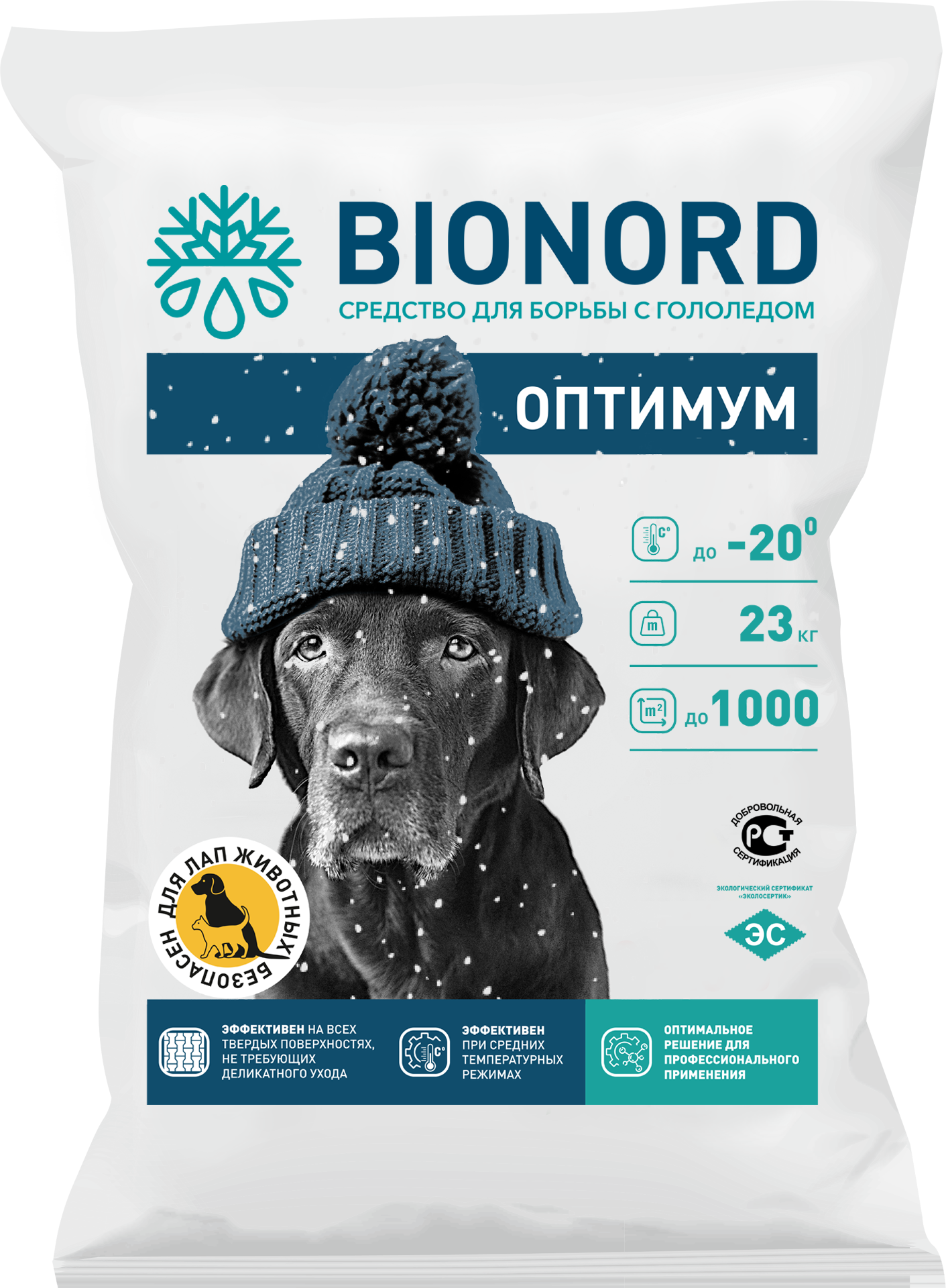 Бионорд Противогололедный реагент BIONORD ОПТИМУМ -20С