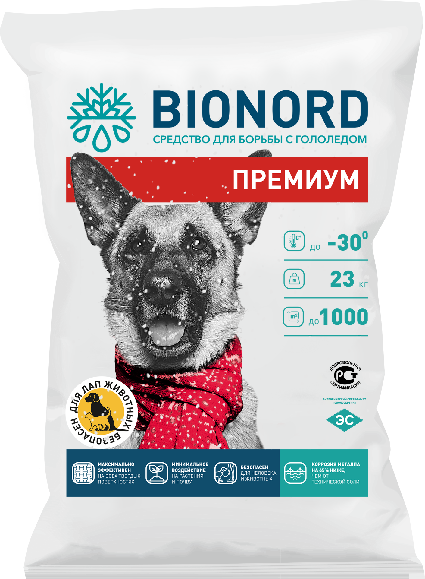Бионорд Противогололедный материал BIONORD ПРЕМИУМ -30С