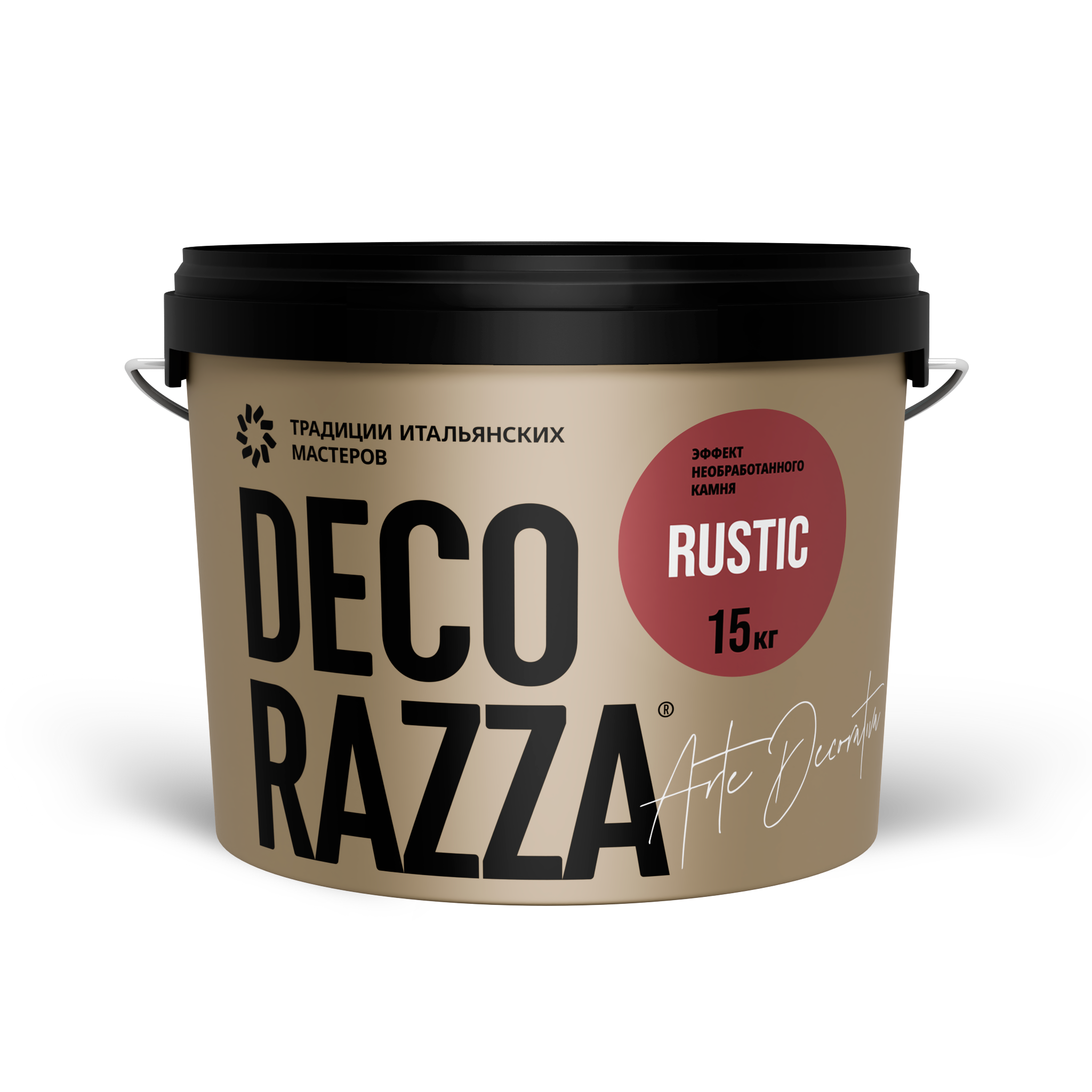 Decorazza Фактурная штукатурка RUSTIC, 15 кг, оттенок Белый, колеруемая для наружных работ