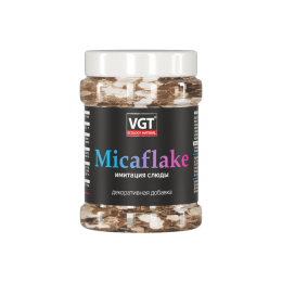 Имитация слюды MICAFLAKE VGT, серебристо-белые 800 мкм, 0,09 кг, VGT — купить для фасада