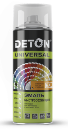 Аэрозоль Deton для металлочерепицы акриловая Графитовый серый ral 7024 Аэрозоль 520 мл Deton: для фасада и для наружных работ