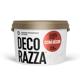 Decorazza Лессировка матовая с воском CERA DECOR 2,5 л Бесцветный, для стен и потолков, матовая, колеруемая